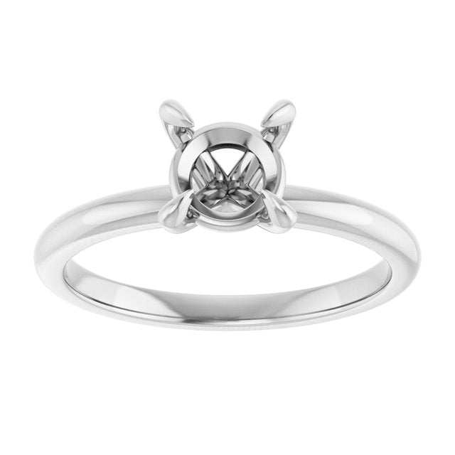 14K Gold 1 CTW Round Solitaire Engagement Ring Mounting - Solita