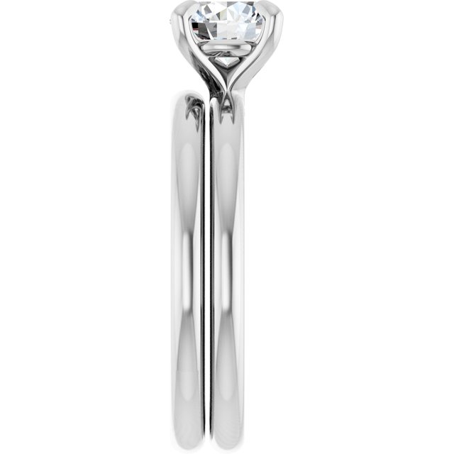 14K Gold 1 CTW Round Solitaire Engagement Ring Mounting - Solita