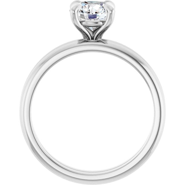 14K Gold 1 CTW Round Solitaire Engagement Ring Mounting - Solita