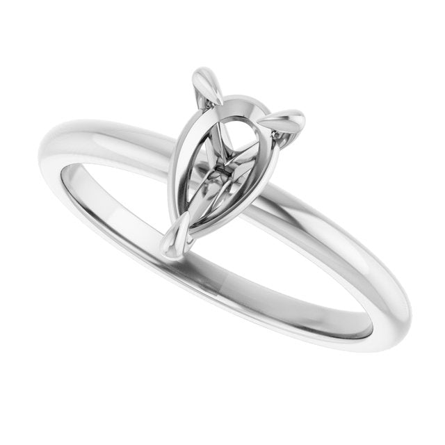 14K Gold 1 CTW Pear Solitaire Engagement Ring Mounting