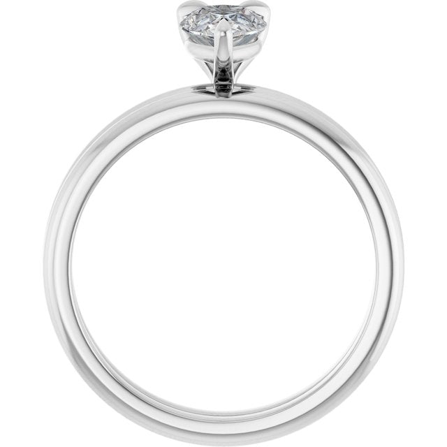 14K Gold 1 CTW Pear Solitaire Engagement Ring Mounting