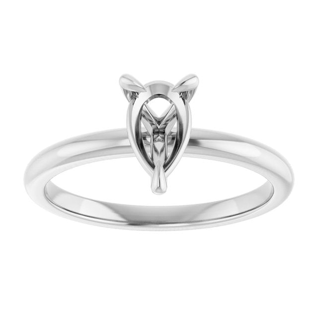 14K Gold 1 CTW Pear Solitaire Engagement Ring Mounting
