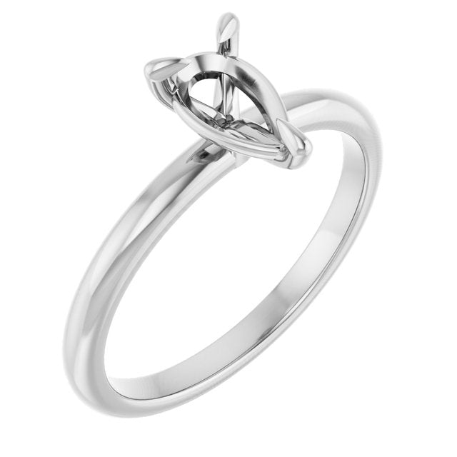 14K Gold 1 CTW Pear Solitaire Engagement Ring Mounting