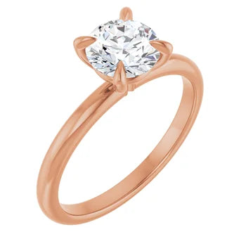 14K Gold 1 CTW Round Solitaire Engagement Ring Mounting - Solita