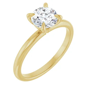 14K Gold 1 CTW Round Solitaire Engagement Ring Mounting - Solita