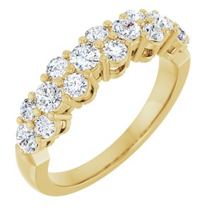 14K Yellow 1 CTW Natural Diamond Anniversary Band