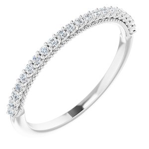 Platinum 1/6 CTW Natural Diamond Matching Band