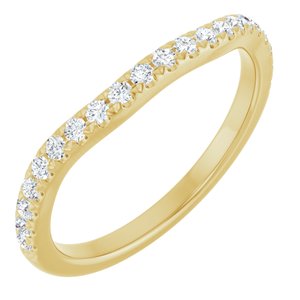 14K Yellow 1/4 CTW Natural Diamond Matching Band