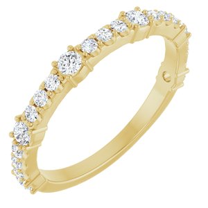 14K Yellow 1/2 CTW Natural Diamond Anniversary Band