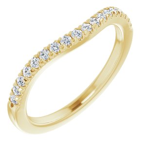 14K Yellow 1/4 CTW Natural Diamond French-Set Matching Band