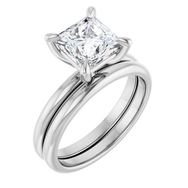 2 CTW Lab-Grown Princess Cut Solitaire | Solita Collection