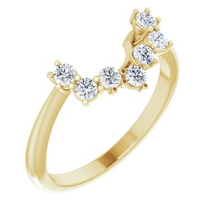 14K Yellow 1/4 CTW Natural Diamond Matching Band