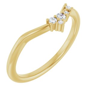 14K Yellow  .07 CTW Natural Diamond Matching Band