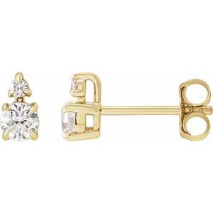 14K Yellow 1/3 CTW Lab-Grown Diamond Earrings