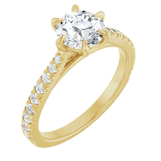 1 1/3 CTW Lab-Grown Diamond Engagement Ring – 14K Gold – Encanta Collection